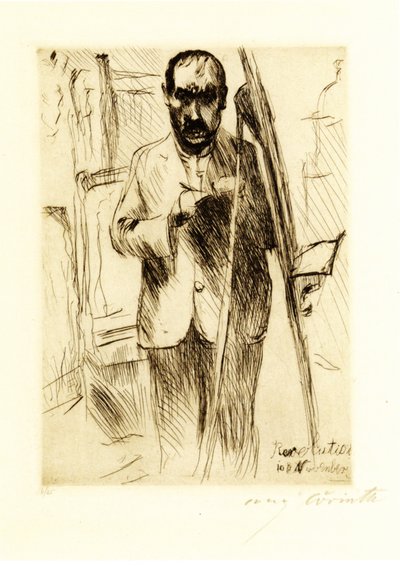 Self-portrait in Front of the Easel by Lovis Corinth